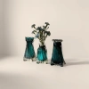 Blue glass vase for living room decoration, Nordic style, high appearance level vase details Picture